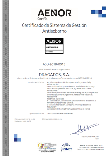 Certificación ISO 37001 - Sistema de Gestión Antisoborno