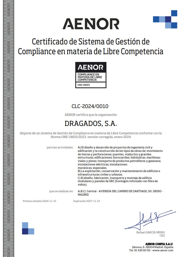 Certificación UNE 19603 - Sistema de Gestión de Compliance en materia de Libre Competencia