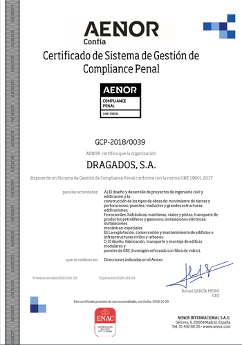 Certificación UNE 19601 - Sistema de Gestión de Compliance Penal