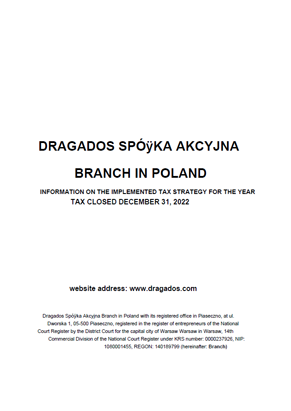 Tax strategy for the year tax closed 2022