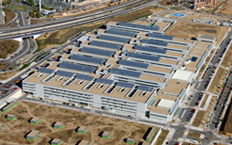 Vista aérea de la totalidad del hospital Puera de Hierro, compuesto por varios edificios interconectados