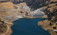 Aerial view of the dam showing the environmental setting in which it is located