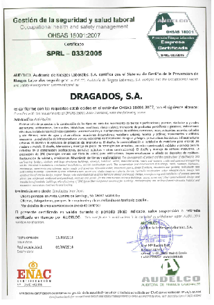 Certificado OHSAS