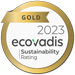 Logotipo de Ecovadis 2023 Oro
