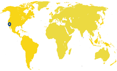 Mapa mundial en donde se reflejan los proyectos realizados