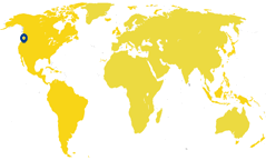 Mapa mundial en donde se reflejan los proyectos realizados