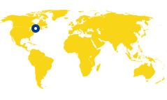 World map showing the projects executed