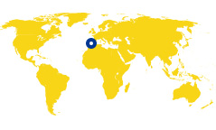 Mapa mundial en donde se reflejan los proyectos realizados